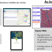 Cette application mobile permet de gérer des signalements terrain à partir de fonds et de données publiques